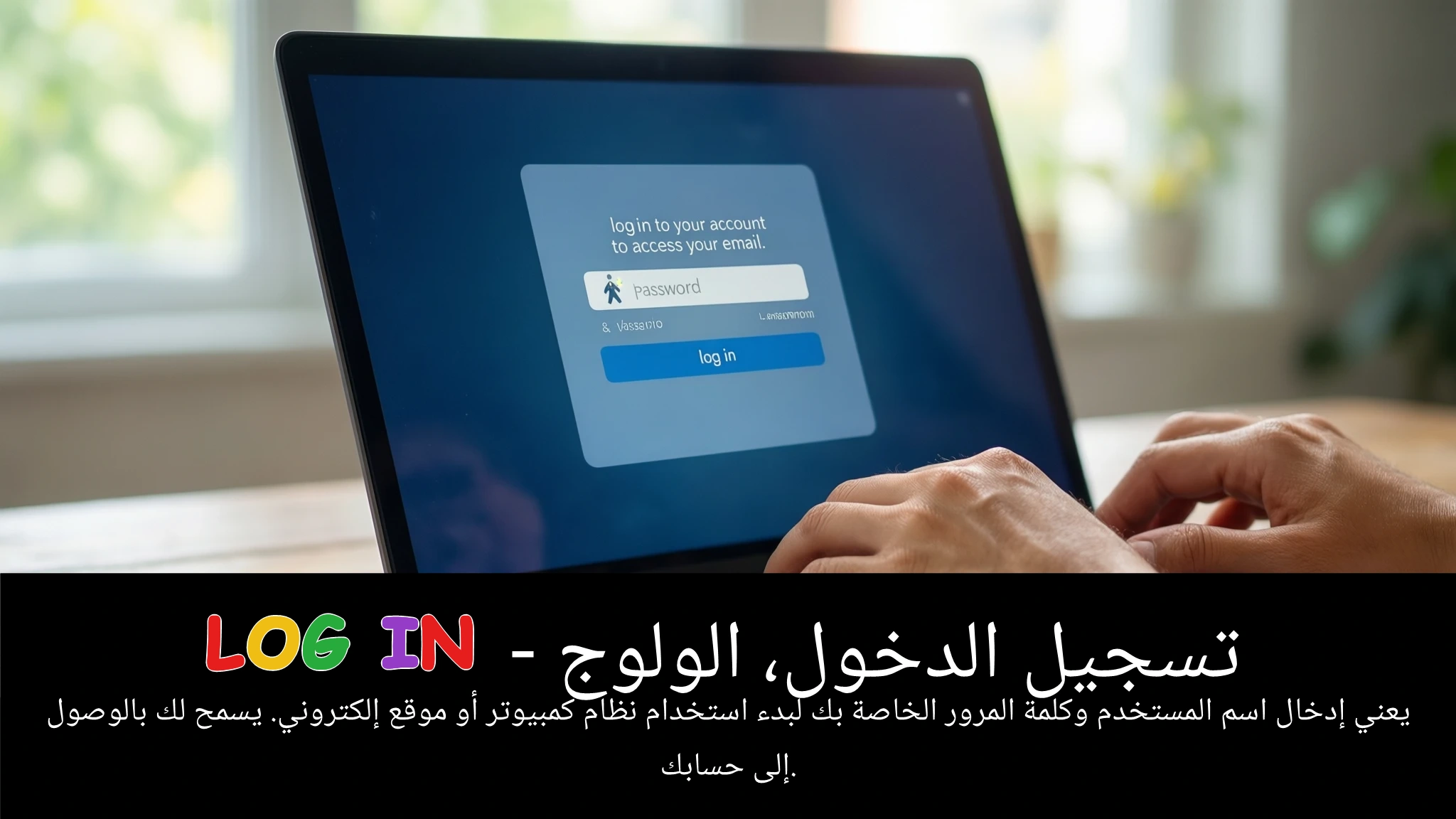 Arabic Illustration for log in